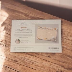 Bliss Collections Weekly Meal Planner, Blossom, Magnetic Family Meal Calendar